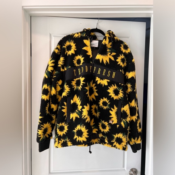 Teddy Fresh | Jackets u0026 Coats | Teddy Fresh Sherpa Halfzip Hoodie Sunflower  | Poshmark